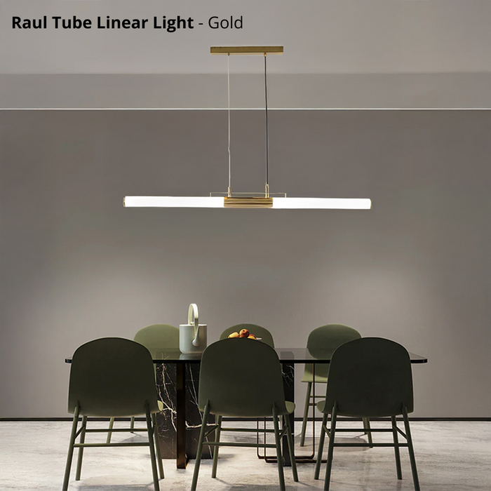 Raul Tube Linear Light - Gold