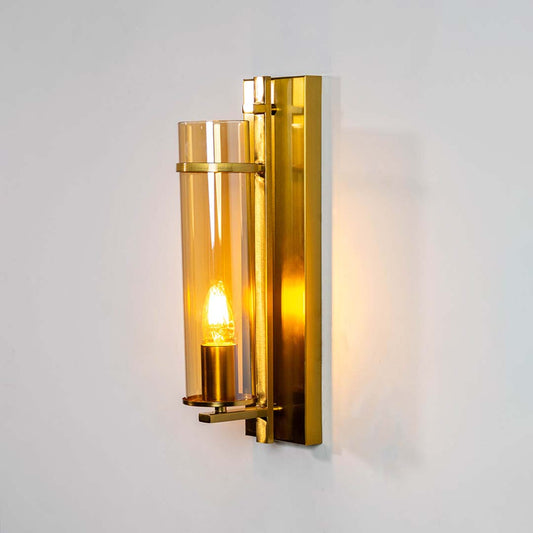 Reflecting Glow Modern Metal & Glass Wall Lamp