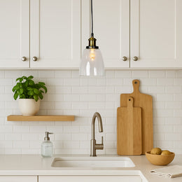 Retro Glass Pendant Light - Transparent