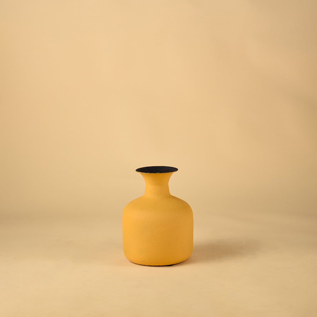 Reverie Metal Vase Yellow