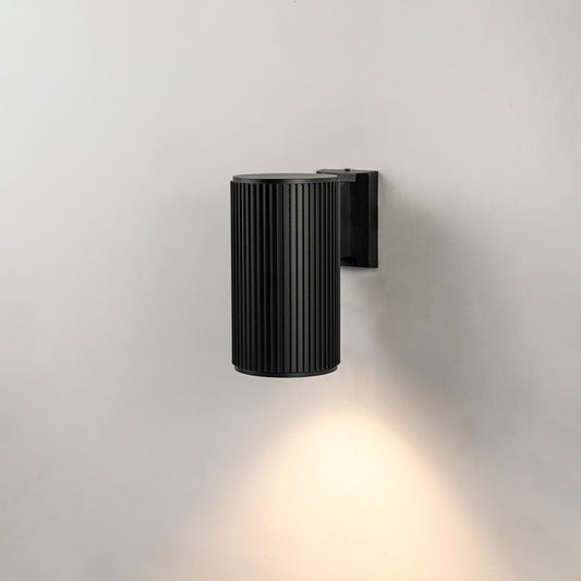 Ribbed Cylindrical Wall Light - Small