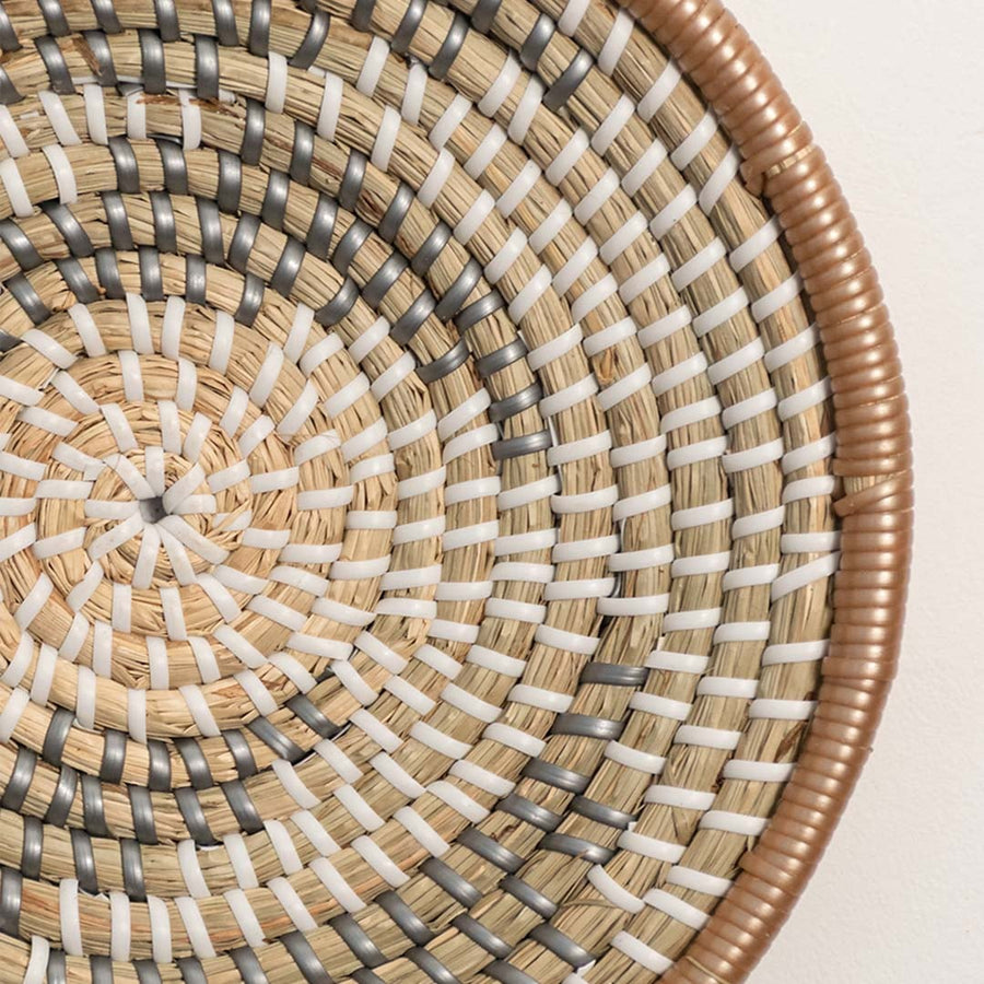 Ripple Handwoven Wall Basket Closeup