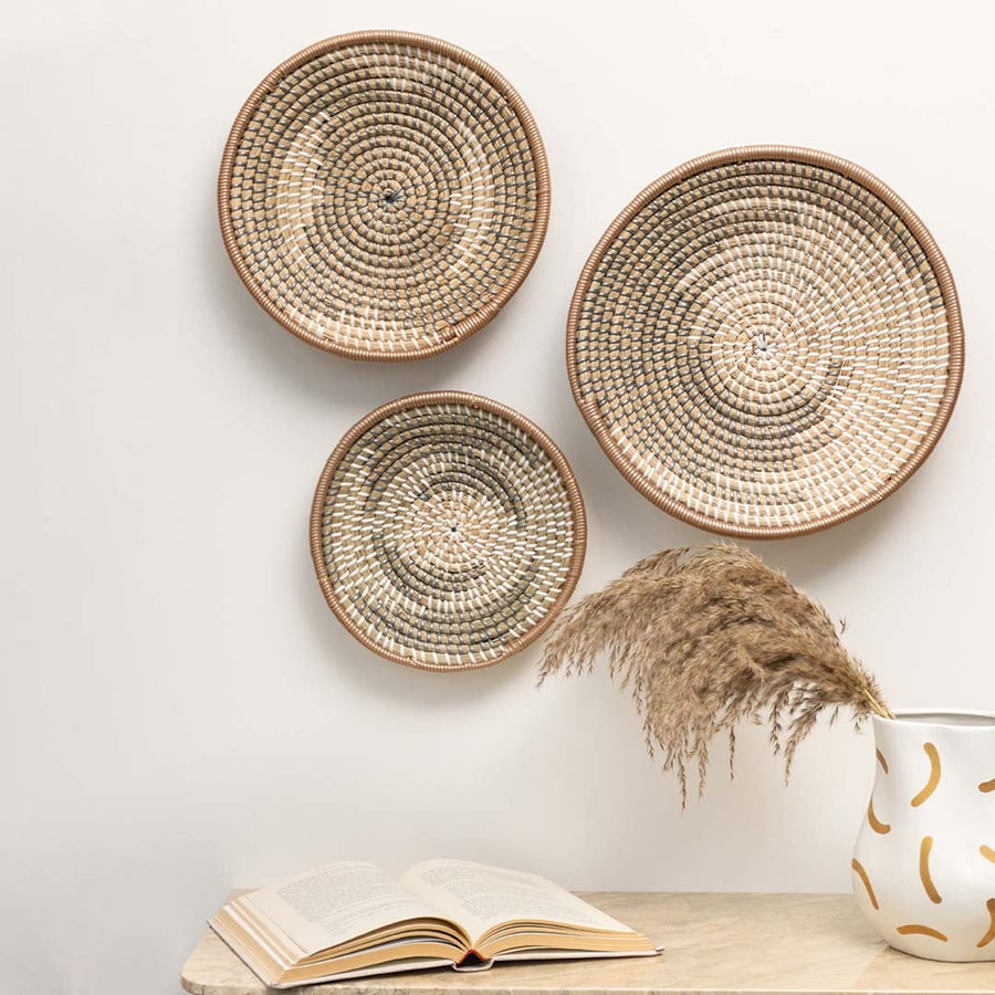 Ripple Handwoven Wall Basket Lifestyle