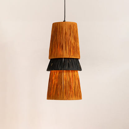 Romimex 3-Tier Jute Pendant Light