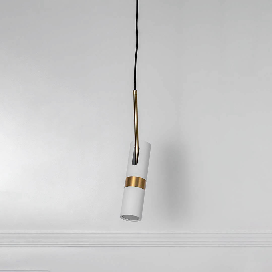 Rotating Spotlight Modern Pendant Light - White