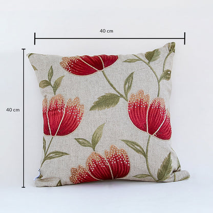 Square cushion cover measuring 40 x 40 cm suitable for sofa chair bed and living room decorative placement.
