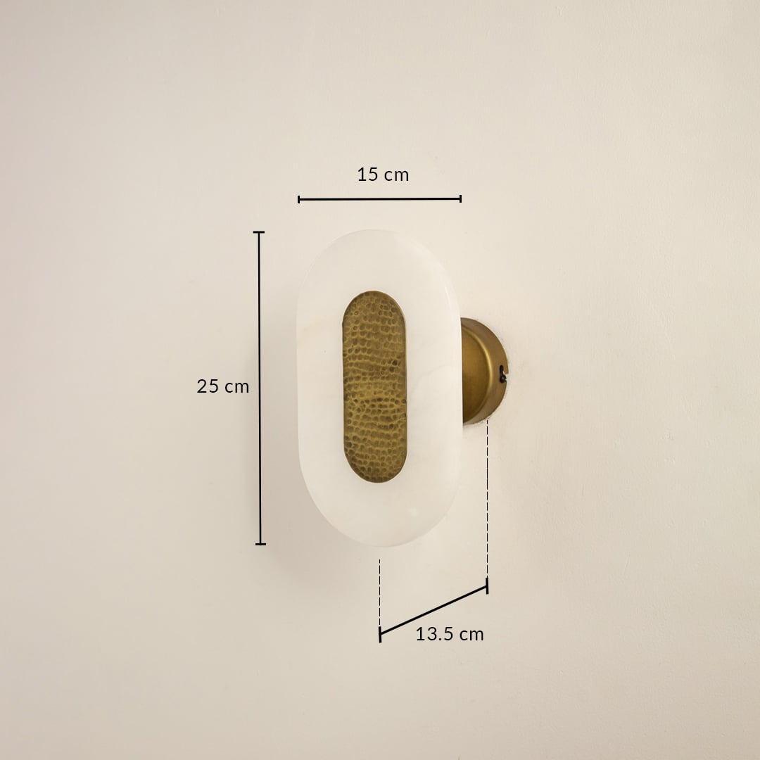 Selenite Wall Light Dimensions