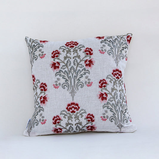 Serene Floral Embroidered Cushion Covers Cotton