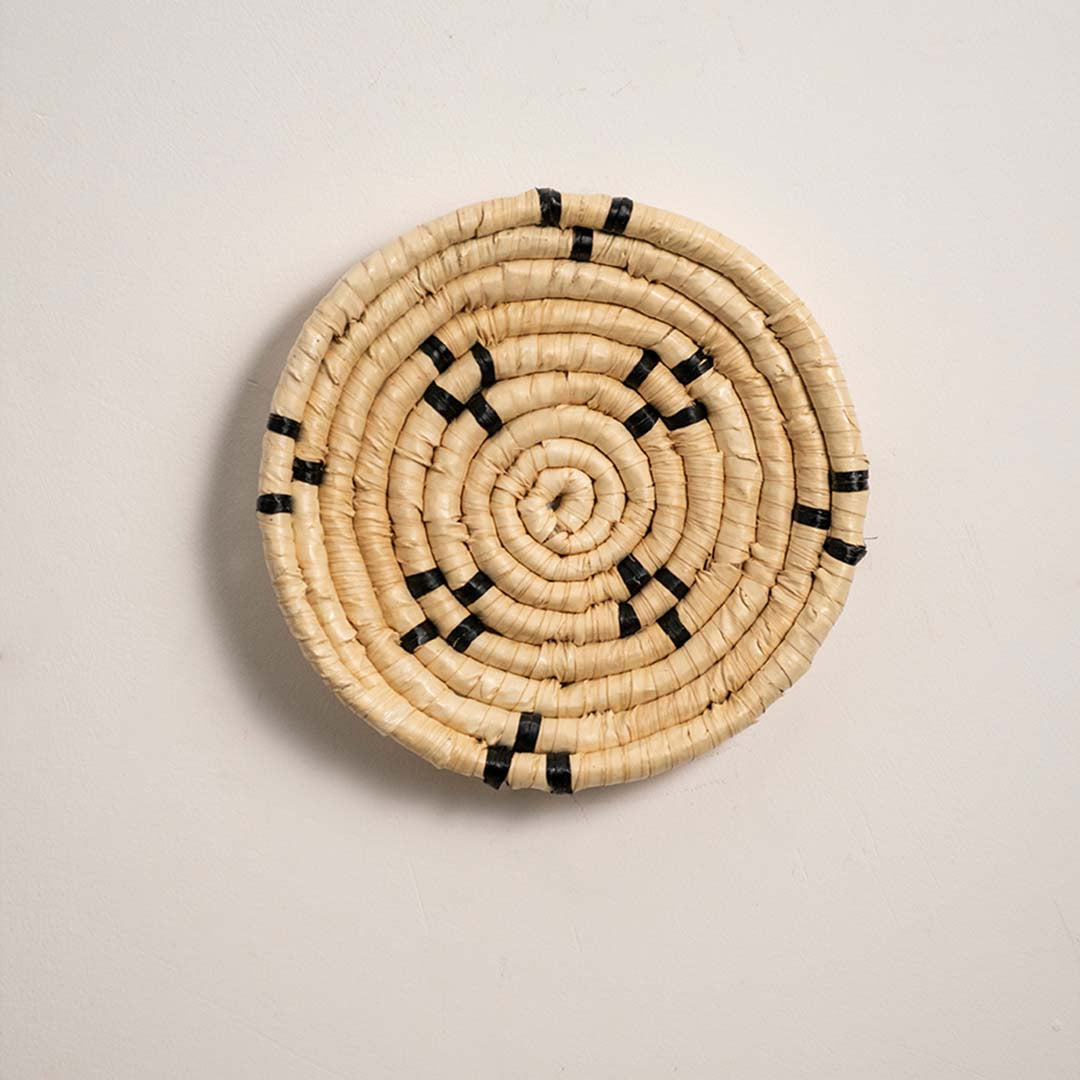 Shallow Handwoven Wall Basket Decor