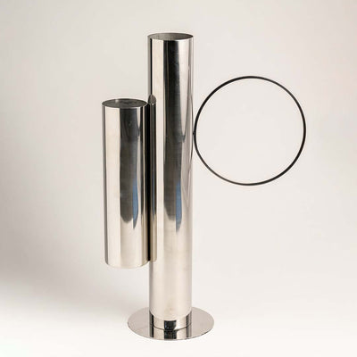 Silver Metal Flower Vase