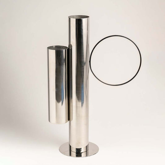Silver Metal Flower Vase