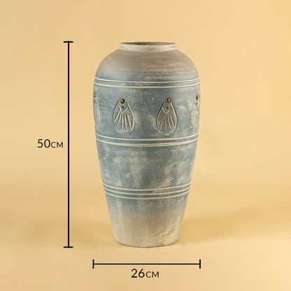 sky stone terracotta vase medium dimensions