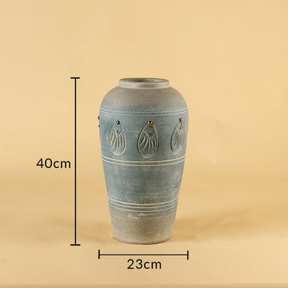 sky stone terracotta vase small dimensions