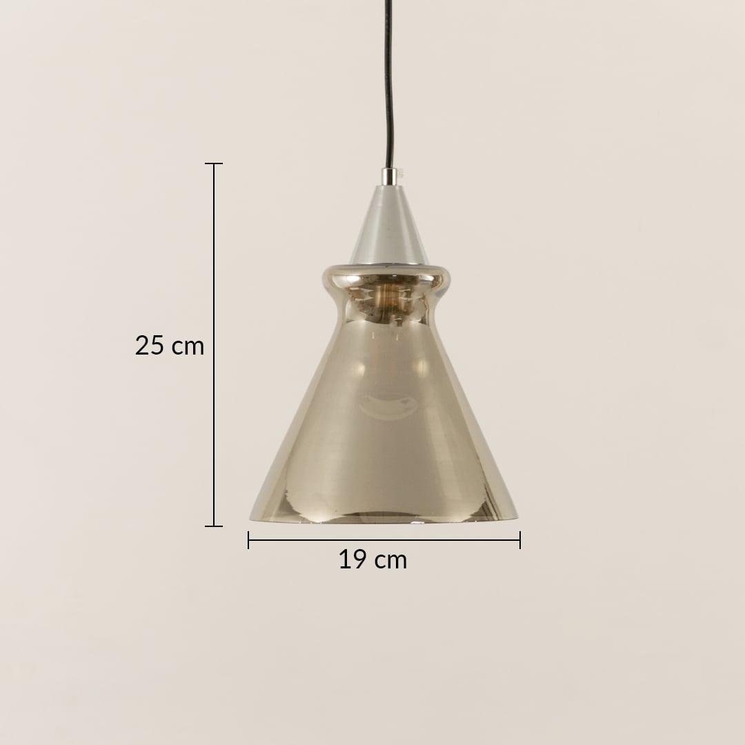 Smithfield Metal Pendant Light Chrome Dimensions