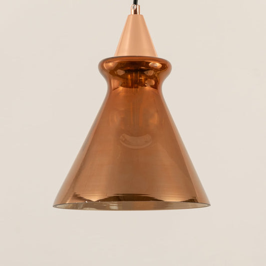 Smithfield Metal Pendant Light Rose Gold Closeup