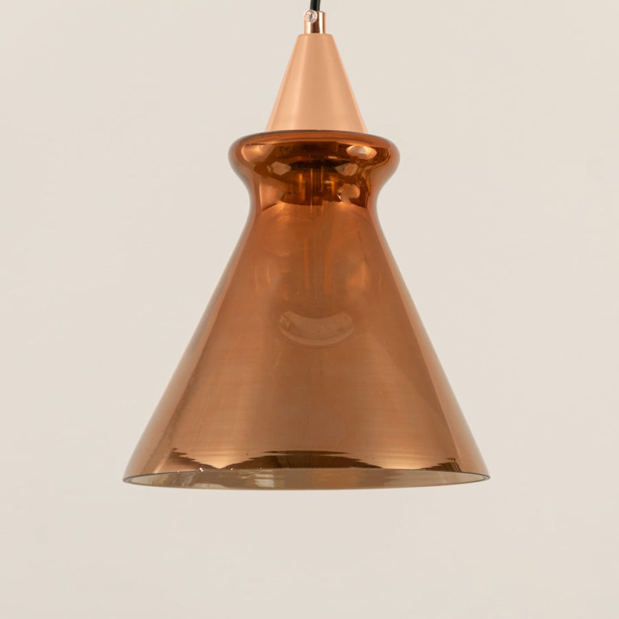 Smithfield Metal Pendant Light Rose Gold Closeup