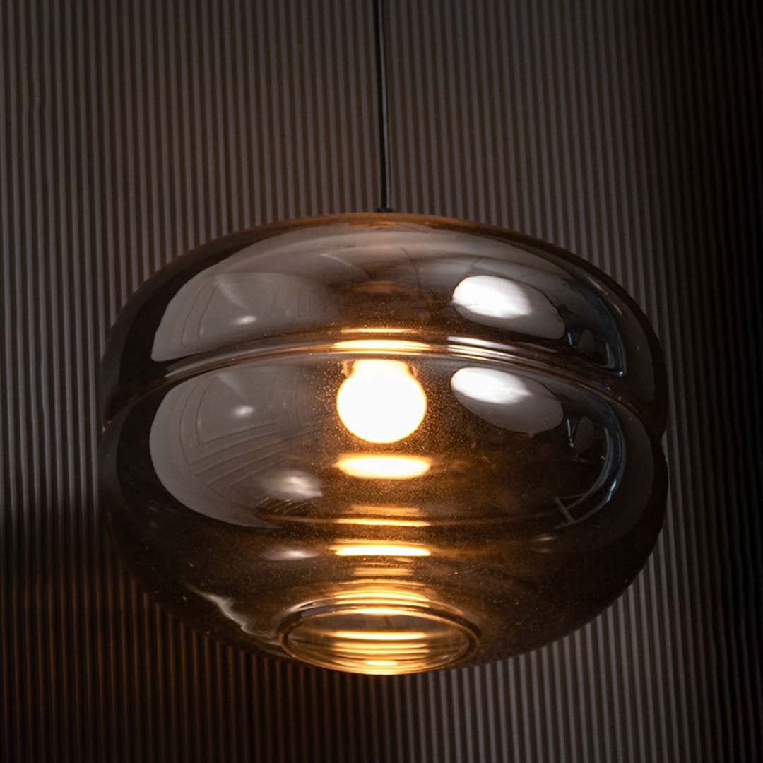 Smoky Grey Glass Pendant Light