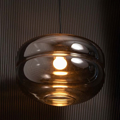 Smoky Grey Glass Pendant Light