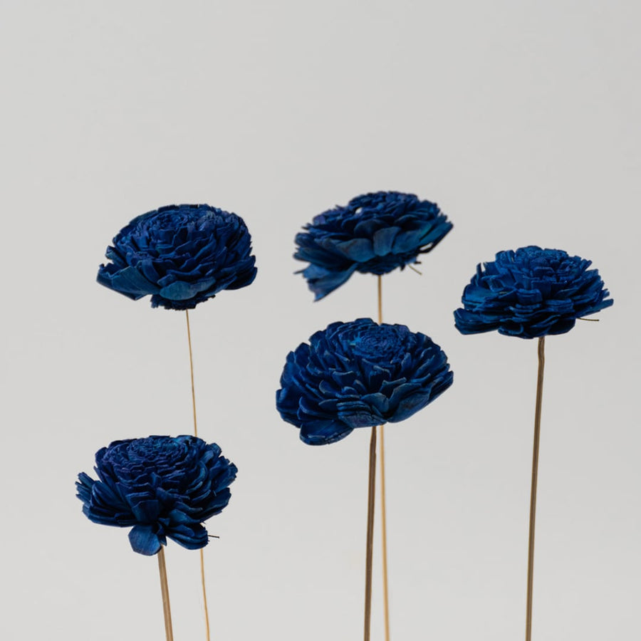 Sola Flower Set Of 5 Blue Grouped