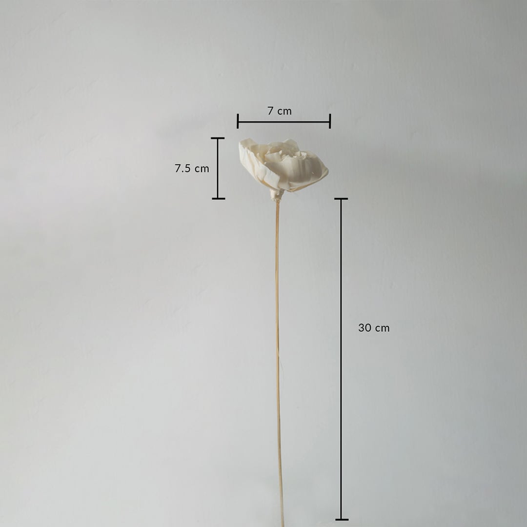 Tall decorative flower stem shown with approx height measurement in centimeters suitable for floor vase and interior decor placement.