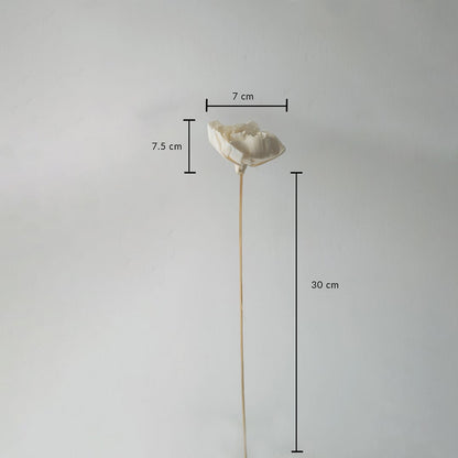 Tall decorative flower stem shown with approx height measurement in centimeters suitable for floor vase and interior decor placement.
