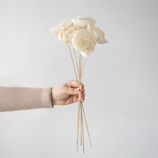 Sola Flower White Infinity Rose Set Of 5