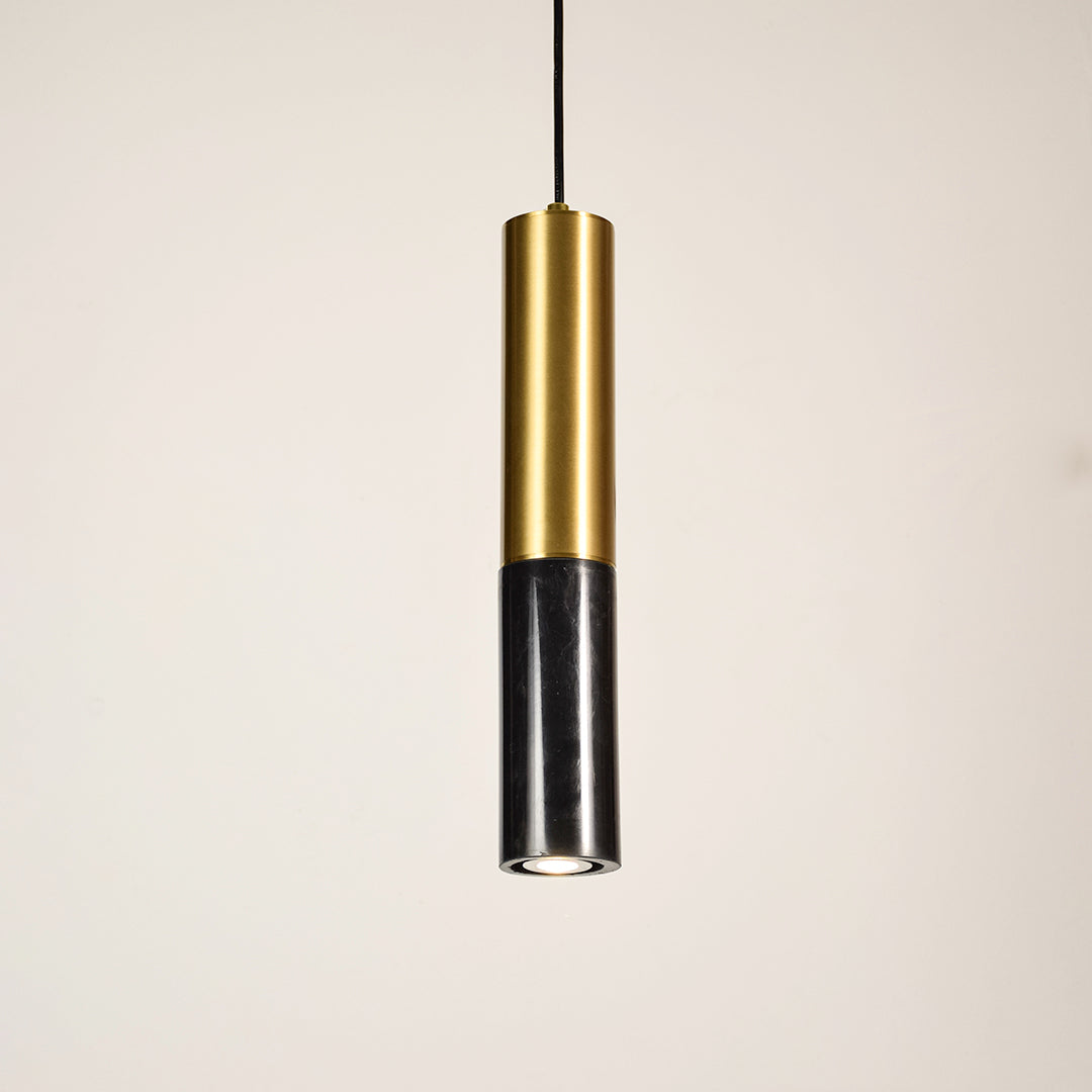 Stalactite Marble Hanging Light - Gold & Black
