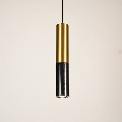 Stalactite Marble Hanging Light - Gold & Black