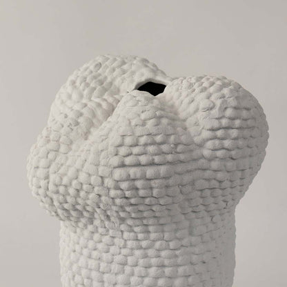 Stepped Ceramic White Vase