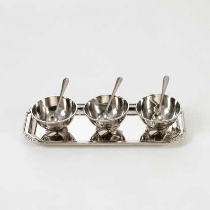 Sukosha Brass Dry Fruit Serving Tray - Set of 7
