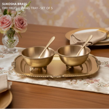 Sukosha Brass Dry Fruit Serving Tray - Set of 5