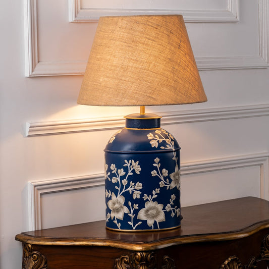 Taraz Paisley patterned light turned on against white background displaying flowing motif warm illumination and elegant decor presence.