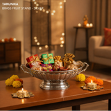 Tarunika Brass Fruit Stand - Silver