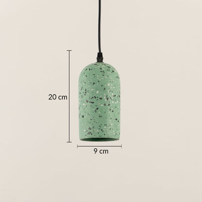 Terrazzo Cement Pendant Light Black Green Dimensions