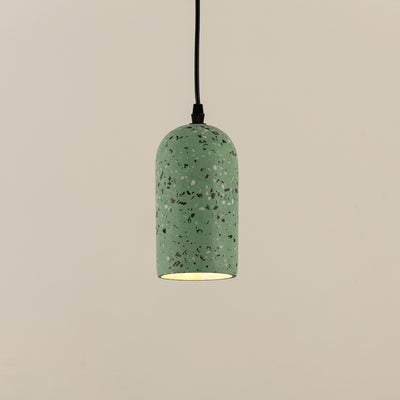 Terrazzo Cement Pendant Light - Black & Green