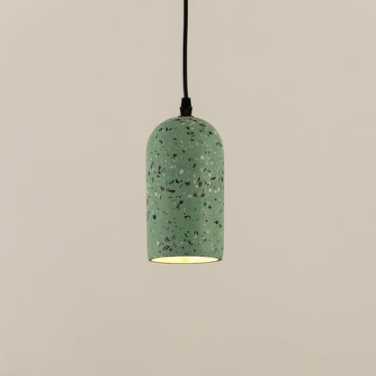 Terrazzo Cement Pendant Light - Black & Green
