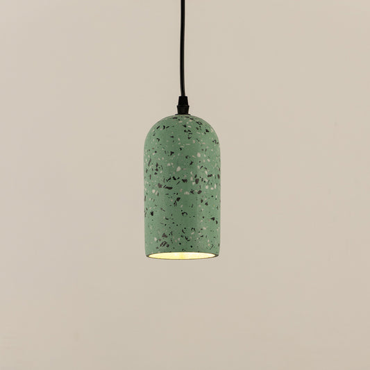 Terrazzo Cement Pendant Light - Black & Green