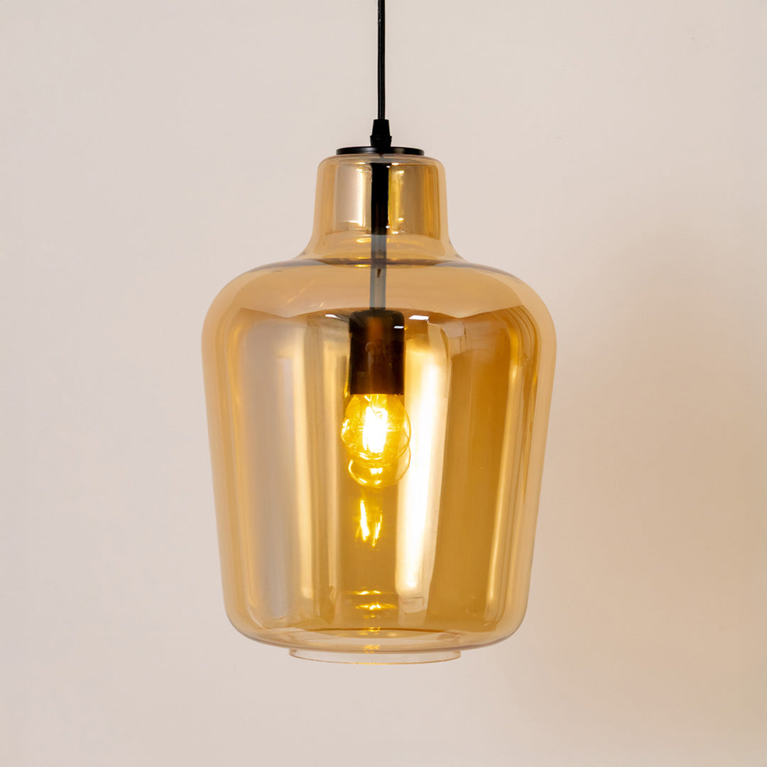 Teutonic Glass Pendant Light - Amber