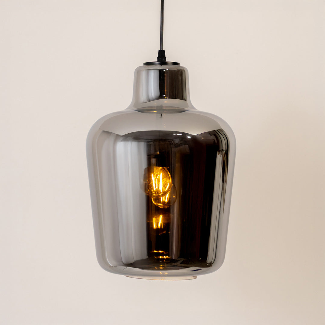 Teutonic Glass Pendant Light - Chrome