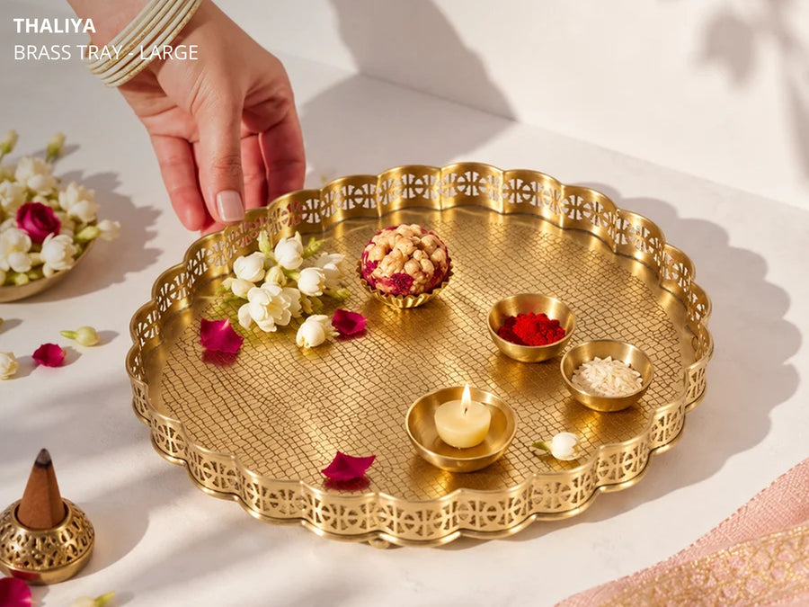 Thaliya Brass Tray - Large
