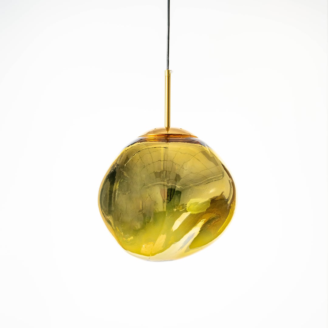 Toyella Post Modern Nordic Lava Lamp - Gold Light Off White Background