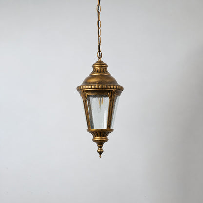 Traditional Outdoor Hanging Lamp - Gold