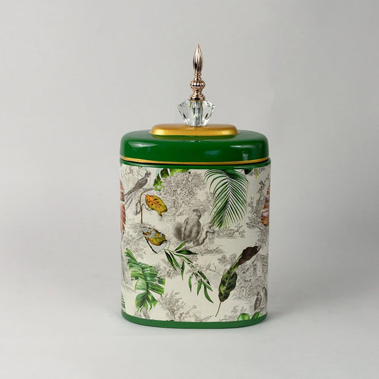 Tropical Leaves Jar - Medium