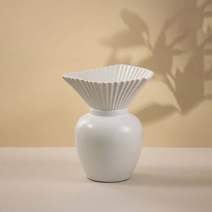 Turf White Ceramic Vase