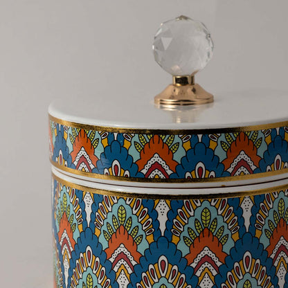 Turquoise Ceramic Jar - Large