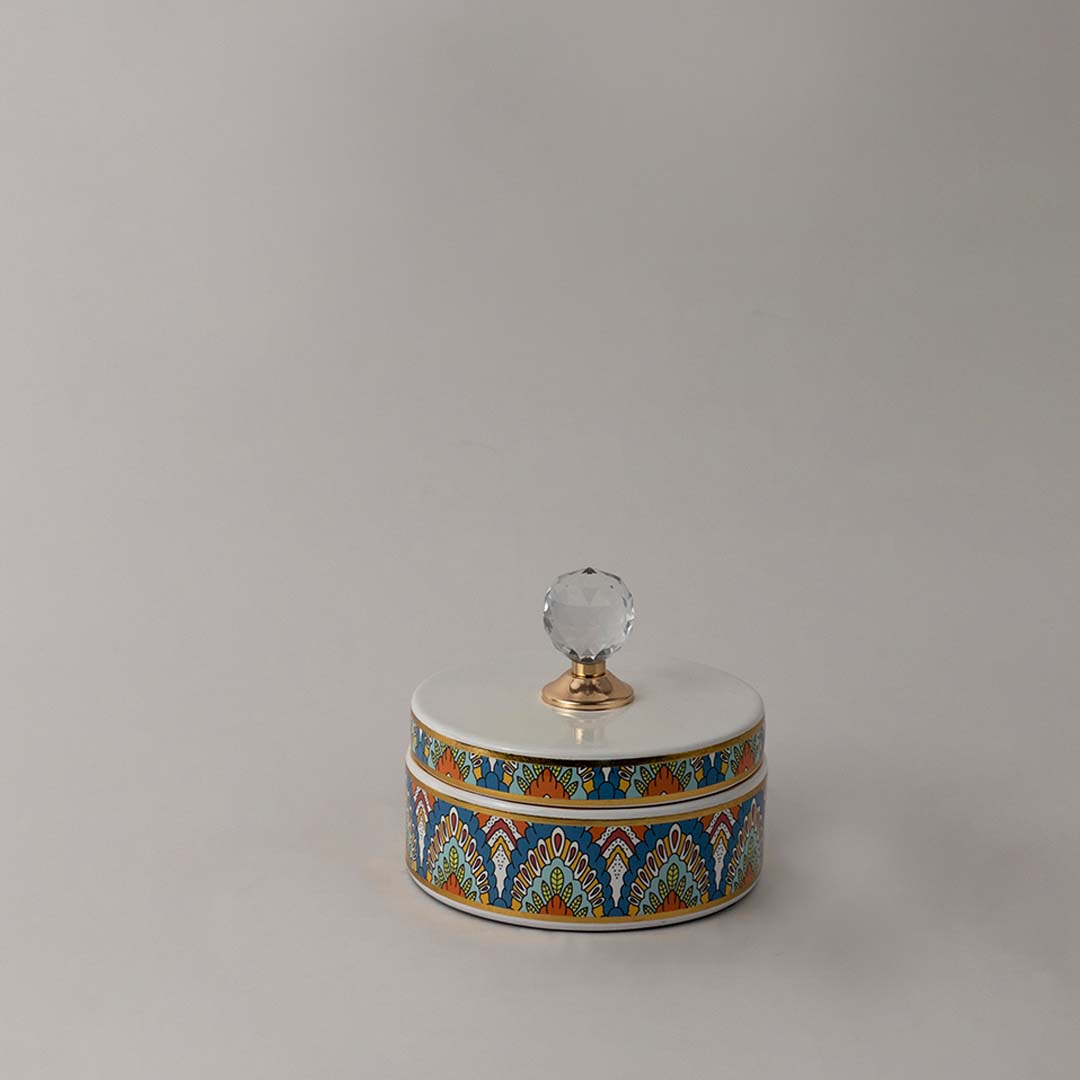 Turquoise Ceramic Jar - Small