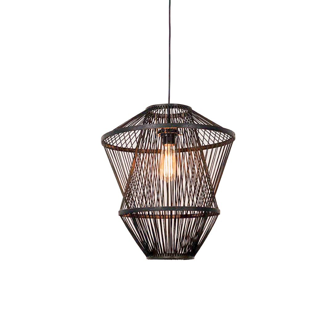 Twinkle Twigs Bamboo Lamp Light On White Background