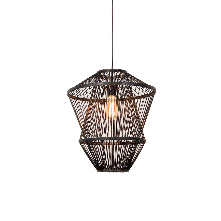Twinkle Twigs Bamboo Lamp Light On White Background