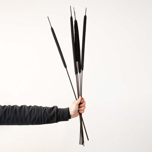 Typha Grass Black Set of 5
