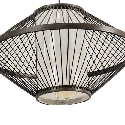 Ufo Bamboo Pendent Lamp Closeup